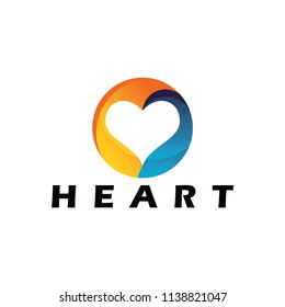 Circle Heart Logo Stock Vector (Royalty Free) 1138821047 | Shutterstock