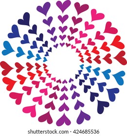 circle of heart shape 