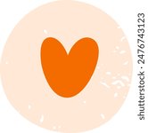 Circle With Heart Vector Illustration