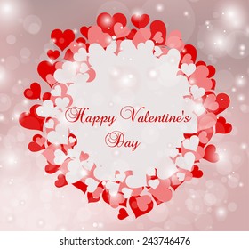 Circle of hearts for Valentines day.