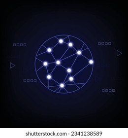fondo abstracto de círculo de alta tecnología