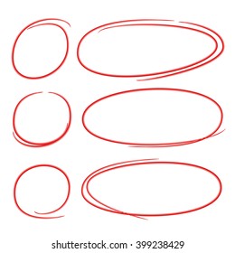 circle highlighter, circle marker vector illustration
