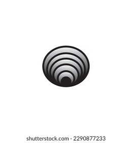 circle hole 3d line design simple design vector illustration