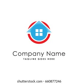 circle home logo template