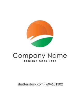 circle horizon logo template