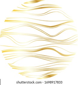 
Patrón en forma de rayas, ondas verticales. Gradiente circular.dorado. Elemento para el diseño de tarjetas de felicitación, saludos, carteles, banners, publicidad, interior, papel pintado, textil y festivo.