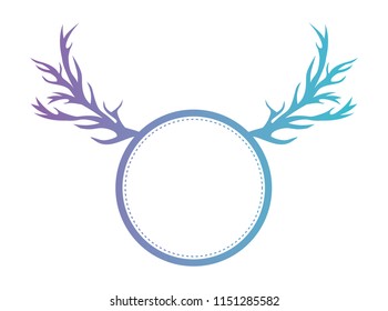 circle with horns reindeer