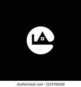 logotipo de la casa circular, concepto sencillo y elegante 