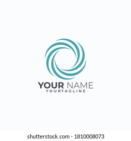 circle hurricane logo icon vector isolated