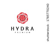 circle and hydra logo vector design template