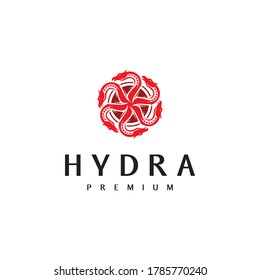 Circle And Hydra Logo Vector Design Template