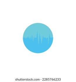 Circle, ice geometric symbol simple logo vector