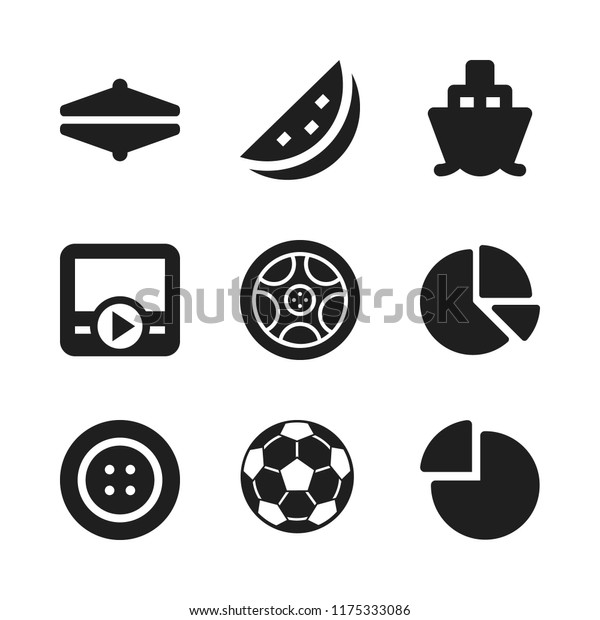 circle\
icon. 9 circle vector icons set. watermelon, alloy wheel and movie\
player icons for web and design about circle\
theme