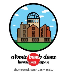 Circle icon atomic bome dome. vector illustration