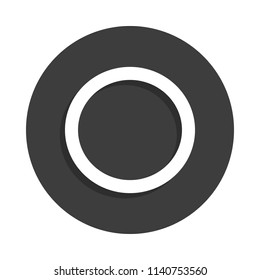 a circle icon in Badge style with shadow 
