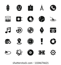 Circle icon. collection of 25 circle filled icons such as sale location, disc, network connection, clock, camera focus, tennis ball. editable circle icons for web and mobile.