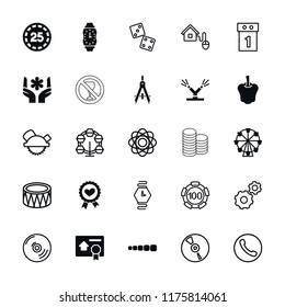 Circle icon. collection of 25 circle filled and outline icons such as ferris wheel, heart ribbon, bill of house sell. editable circle icons for web and mobile.
