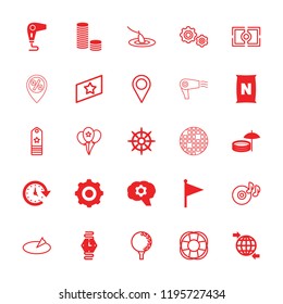 Circle icon. collection of 25 circle filled and outline icons such as helm, time, wrist watch, coin, gear, flag, fan, disc on fire. editable circle icons for web and mobile.