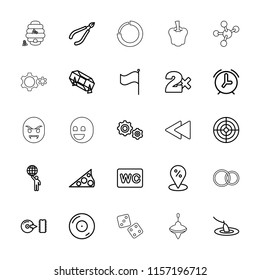 Circle icon. collection of 25 circle outline icons such as woman in spa, casino bet, lottery, wc, sale location, disc on fire, flag. editable circle icons for web and mobile.