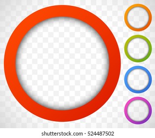 Circle icon, colorful circular frame. Design element, icon background.