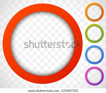 Circle icon, colorful circular frame. Design element, icon background.