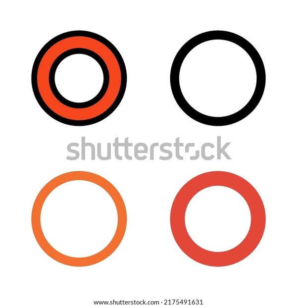 Circle icon emoji isolated flat vector on\
white background