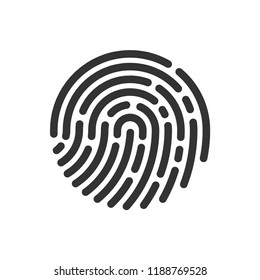 Circle icon fingerprint vector image