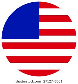  circle icon flag of american with square shape