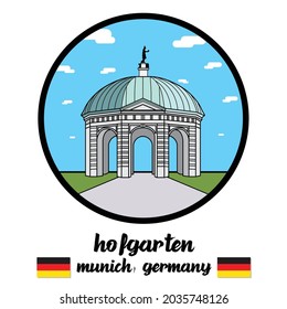 Circle icon Hofgarten. vector illustration