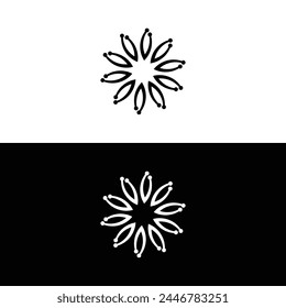 Circle icon illustration design . Circle            black and white logo silhouette 