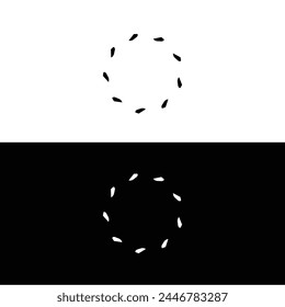 Circle icon illustration design . Circle            black and white logo silhouette 
