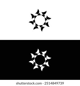 Logotipo de ilustración de icono de círculo . Círculo de diseño único creativo 