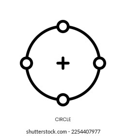 circle icon. Line Art Style Design Isolated On White Background