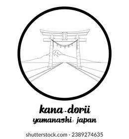 Circle Icon line Kanadorii. vector illustraiton
