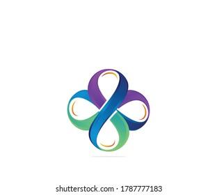 Circle icon logo design template