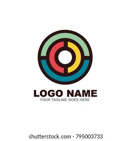 Circle icon logo design vector template
