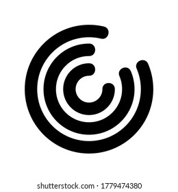 icono de círculo o logotipo símbolo de signo aislado ilustración vectorial - iconos vectoriales de estilo negro de alta calidad
