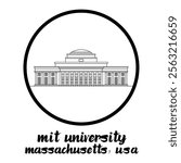Circle Icon MIT University. Vector Illustration
