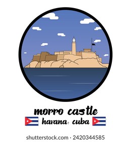 Circle Icon Morro Castle. vector illustration