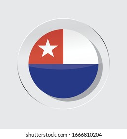 Circle icon of the naval jack of cuba flag with a white background