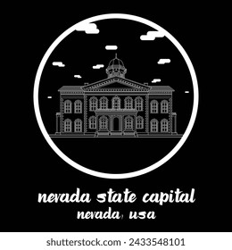 In: Circle Icon Nevada State Capital. Vektorgrafik