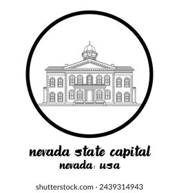 In: Circle Icon Nevada State Capital. Vektorgrafik