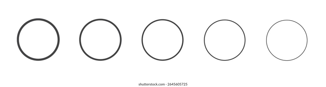 Circle icon outline ilustration vector symbol
