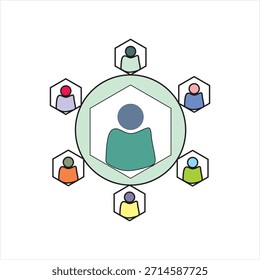 Icono de círculo fuera de la imagen de círculo
