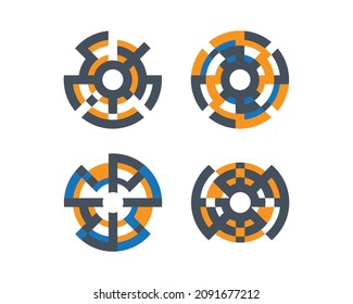 Circle Icon Round Symbol Abstract Orbit Net Web Spherical, Ring, Wave
