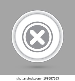 circle icon with a shadow. erase character