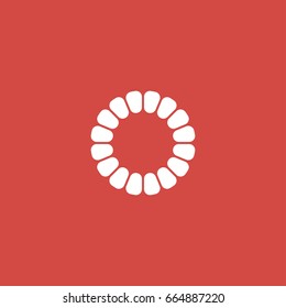 circle icon. sign design. red background
