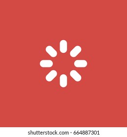 circle icon. sign design. red background