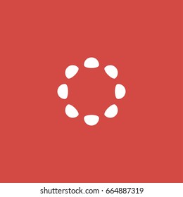 circle icon. sign design. red background