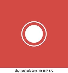 circle icon. sign design. red background